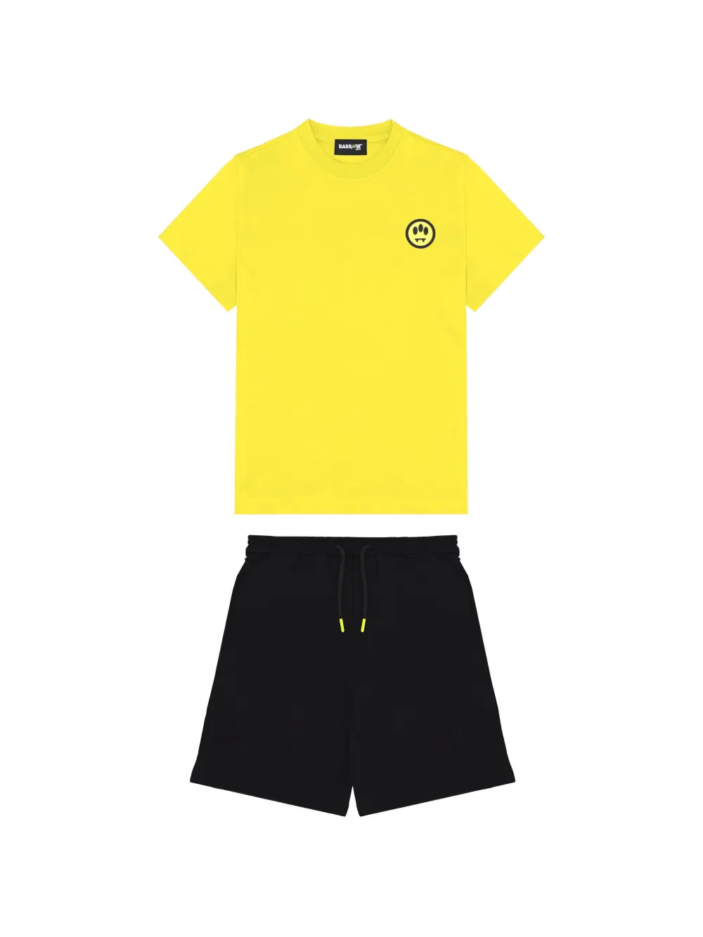 Barrow kids logo-print short set - Giallo
