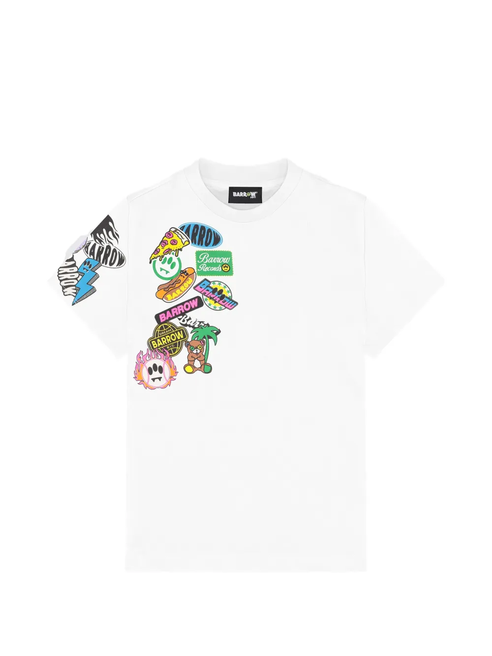 Barrow kids print-detail T-shirt - Bianco