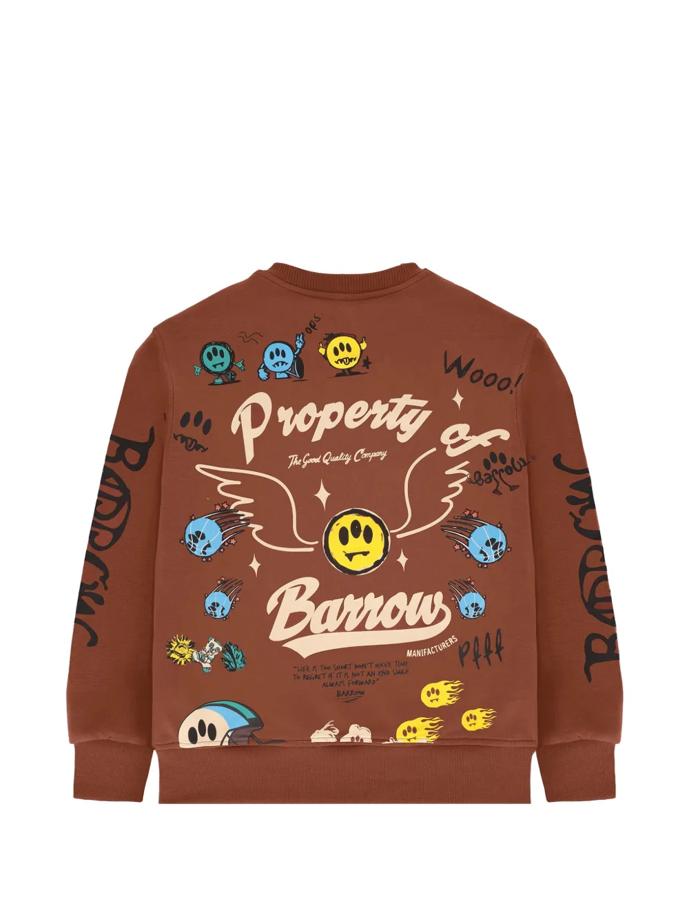  Barrow Kids Teddy-print Sweatshirt - Brown 
