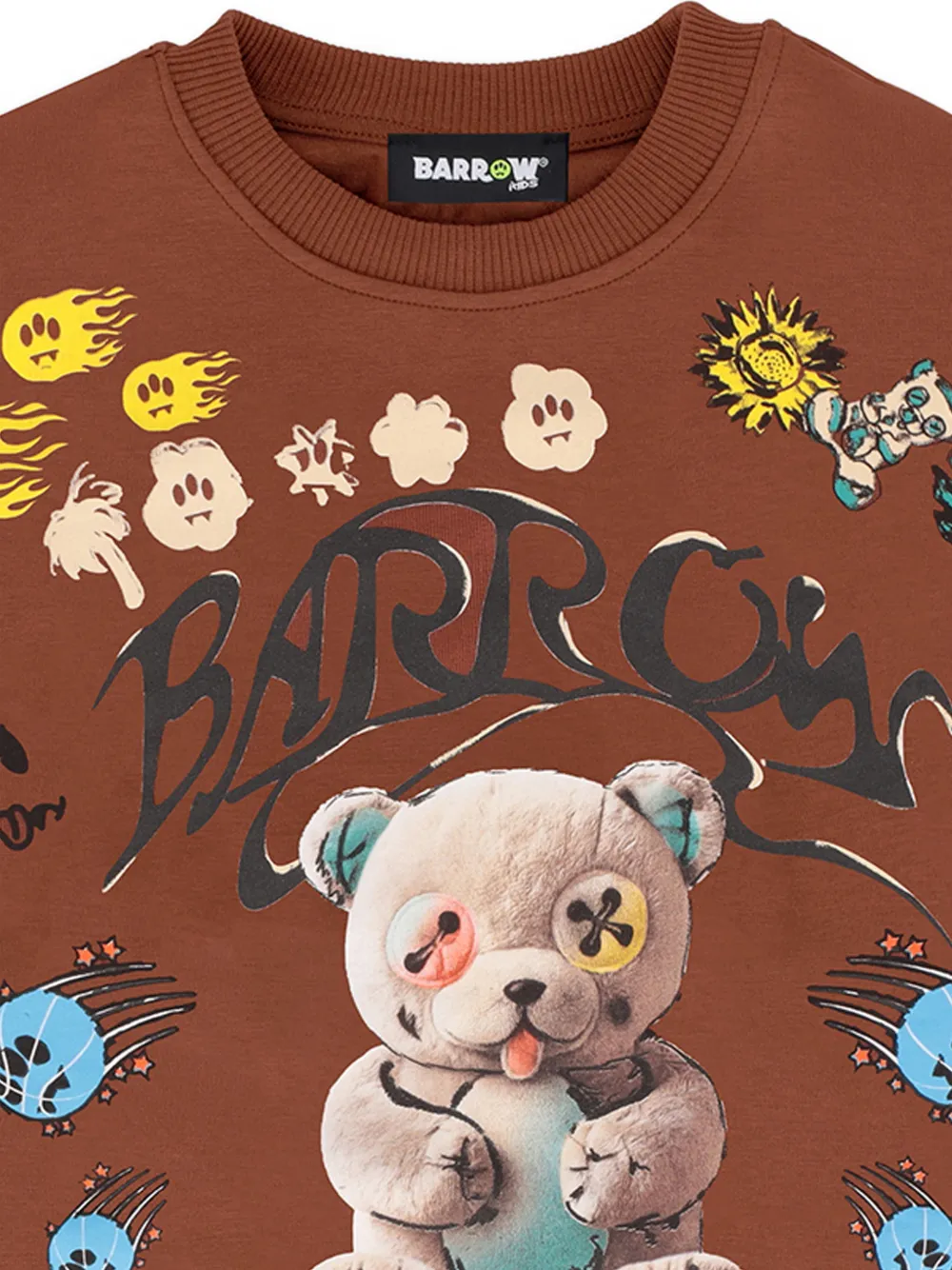  Barrow Kids Teddy-print Sweatshirt - Brown 