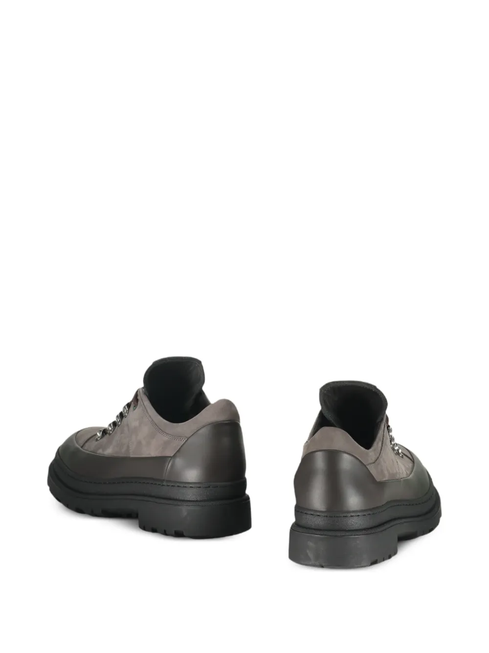 Moorer Roque leren veterlaarzen Grijs