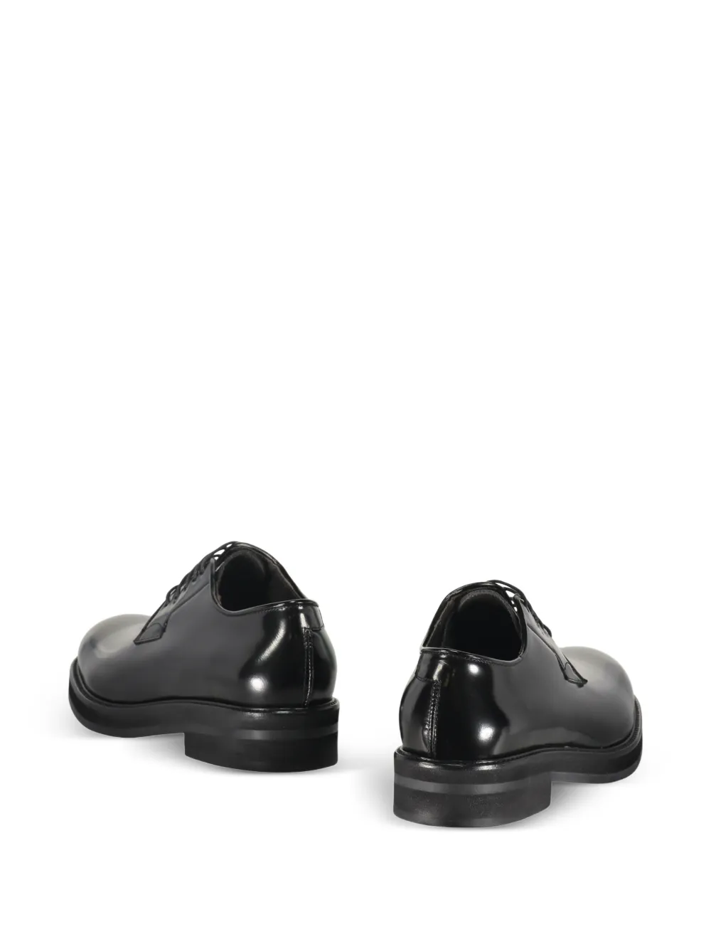 Moorer Campini glanzende leren derby schoenen Zwart