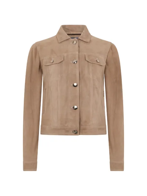Moorer Violetta classic-collar button jacket