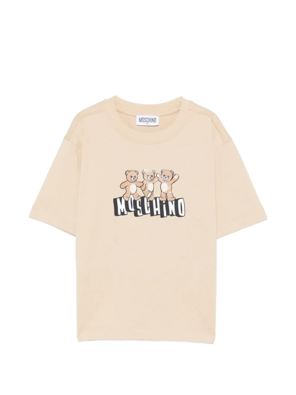 Moschino Kids teddy logo T-shirt - Toni neutri