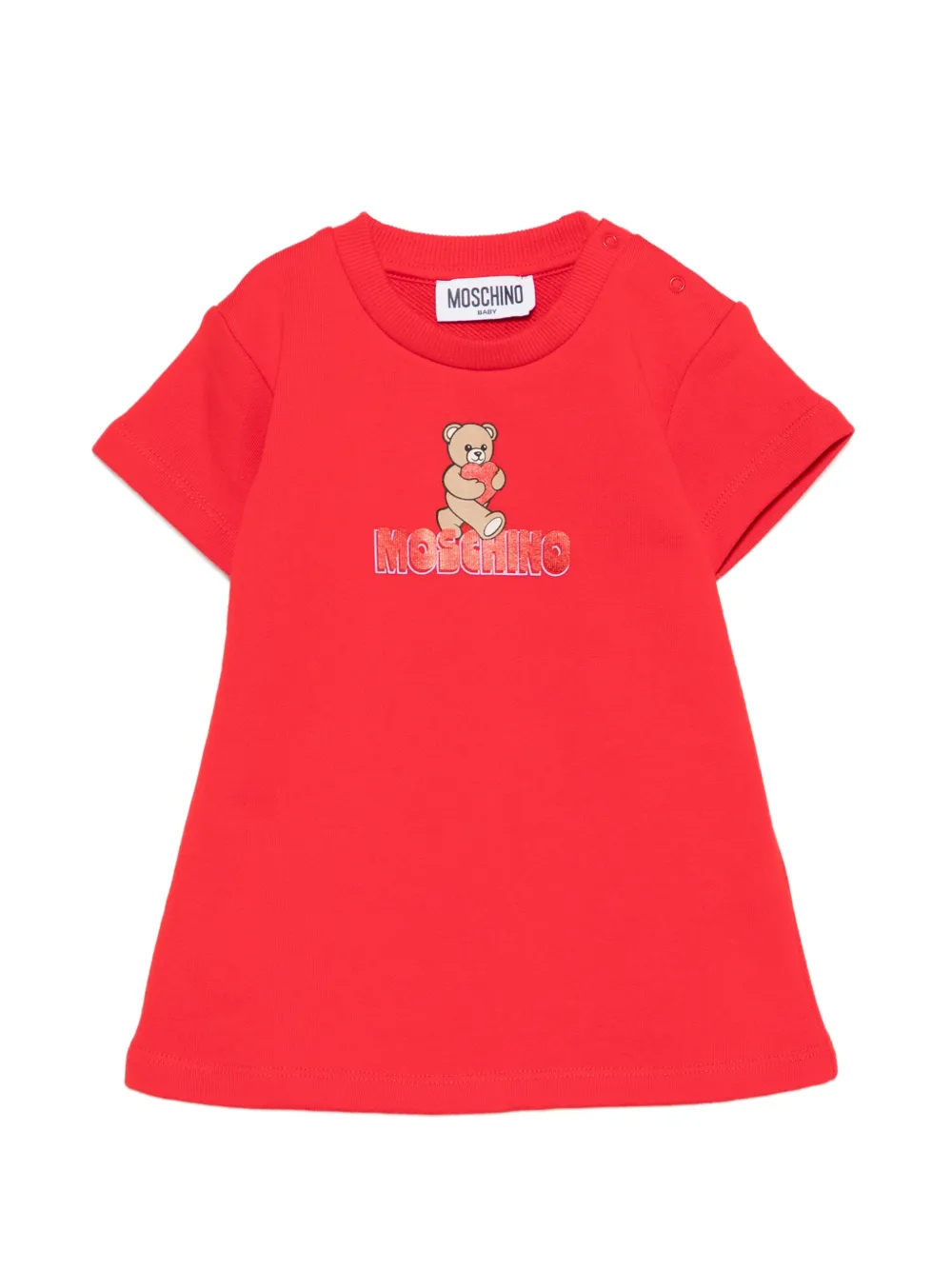 Moschino Kids logo-print dress - Red
