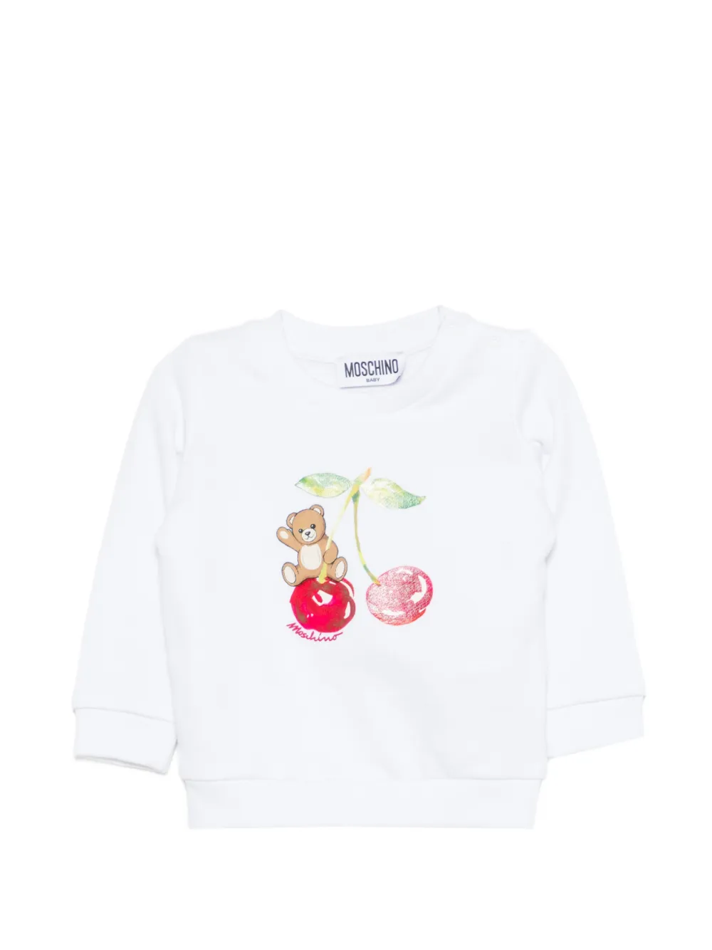Moschino Kids cherry-print sweatshirt - Bianco