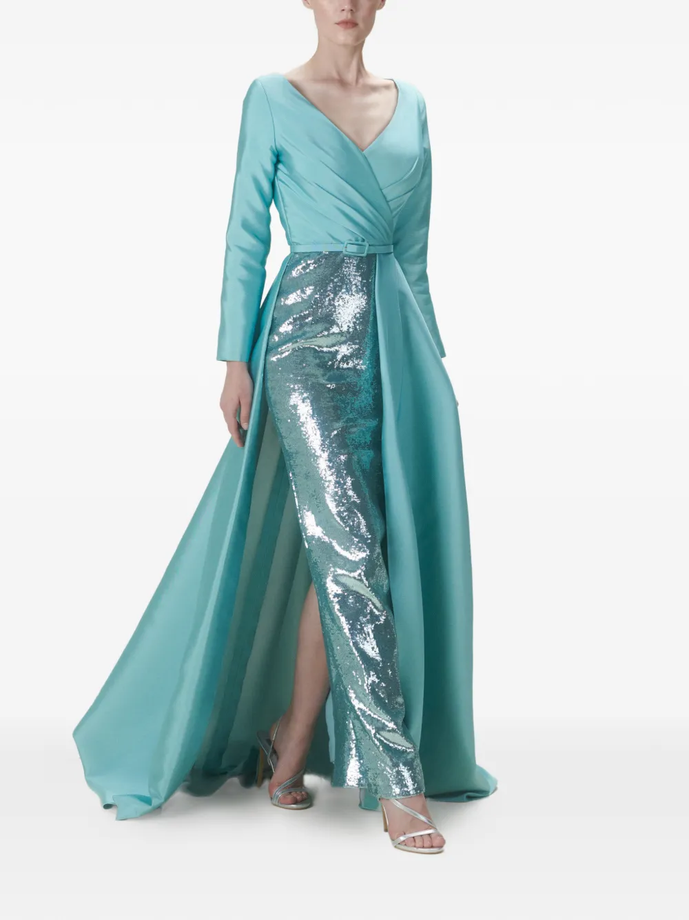 Rami Al Ali Overlap maxi-jurk met pailletten Blauw