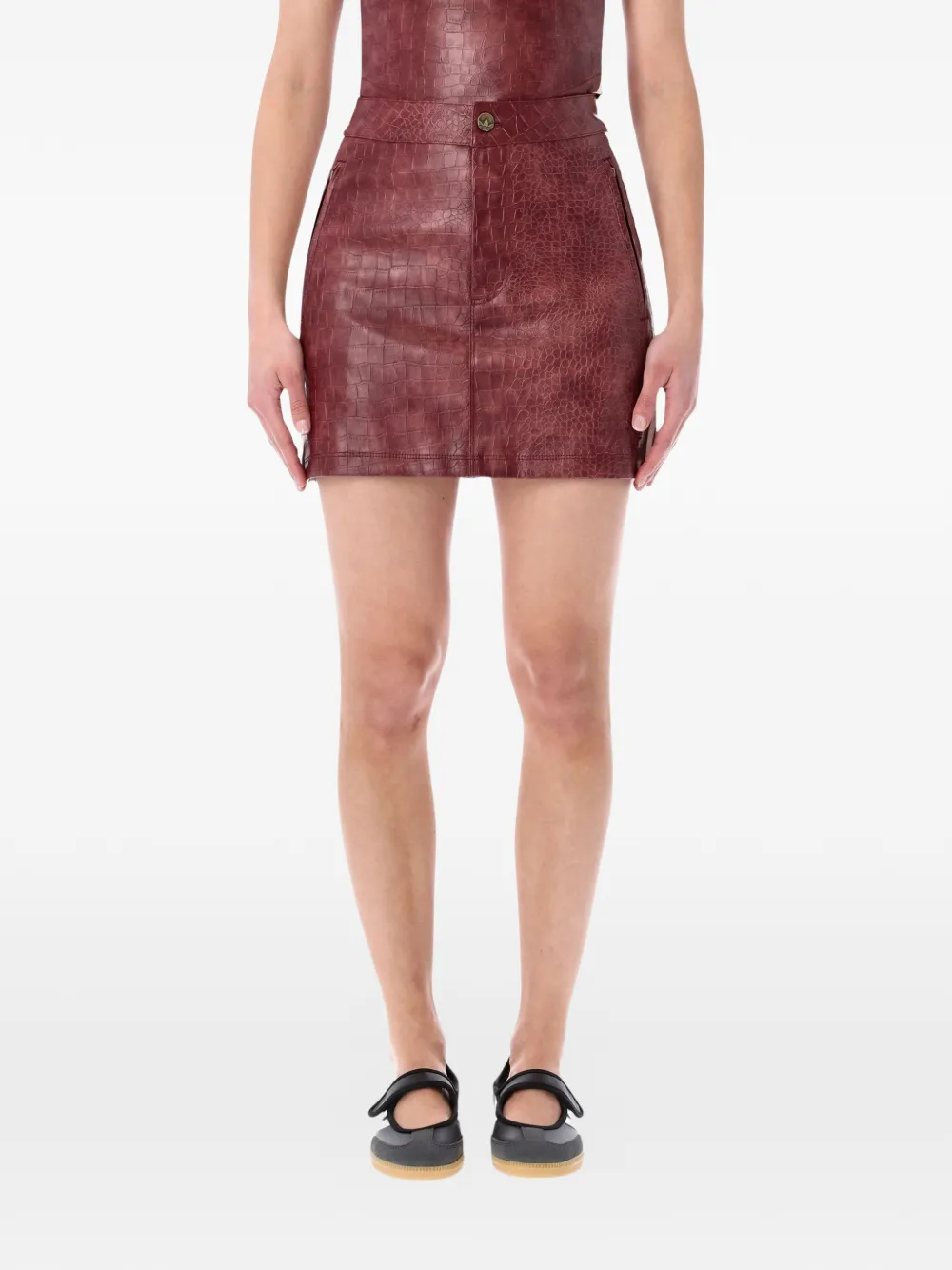 adidas crocodile mini skirt - Rosso