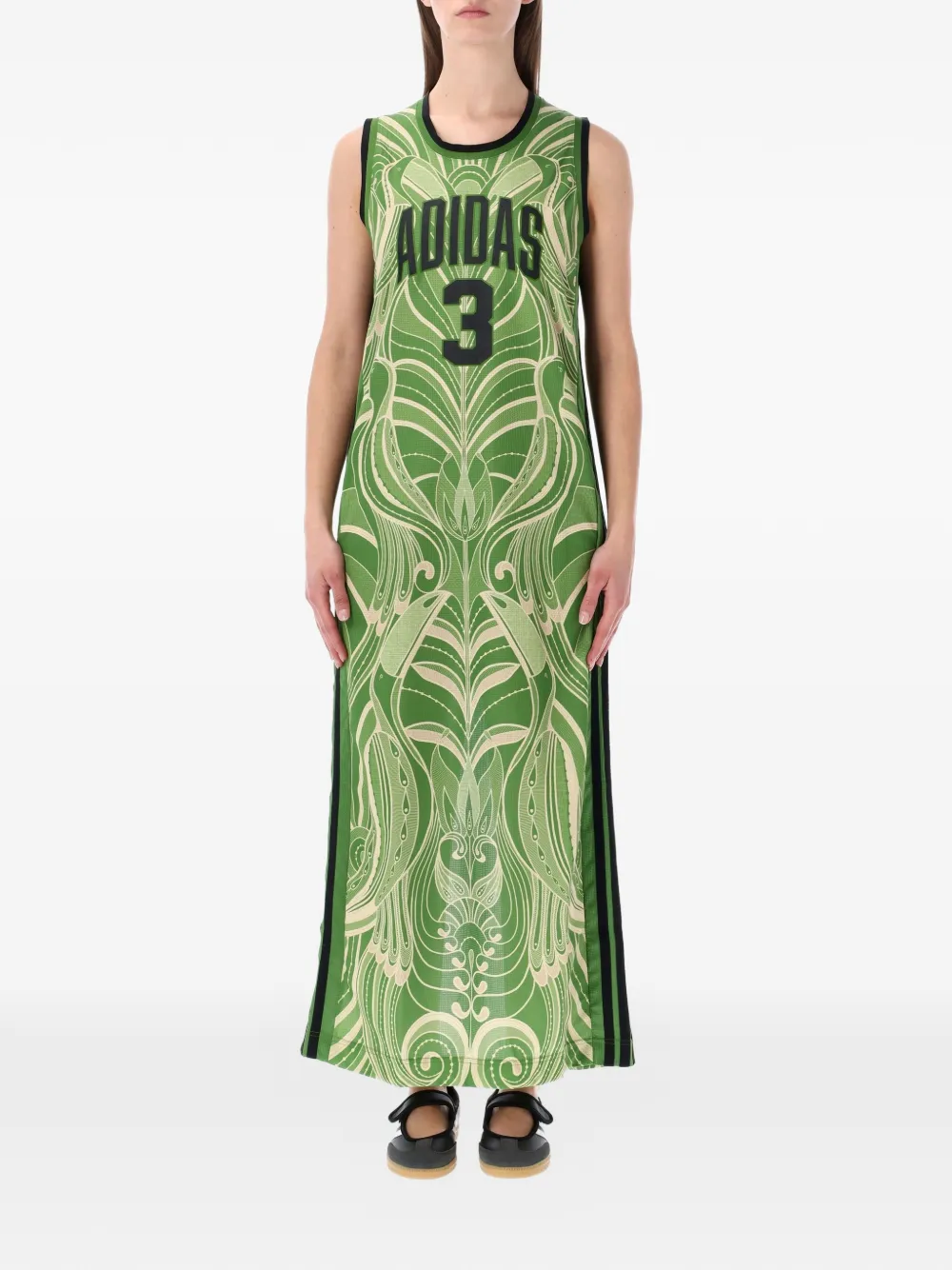 adidas x Farm Rio floral sleeveless maxi dress - Verde