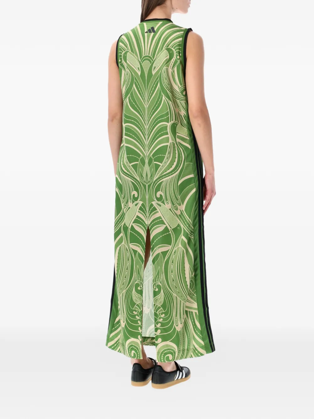 adidas x Farm Rio mouwloze maxi-jurk met bloemen Groen