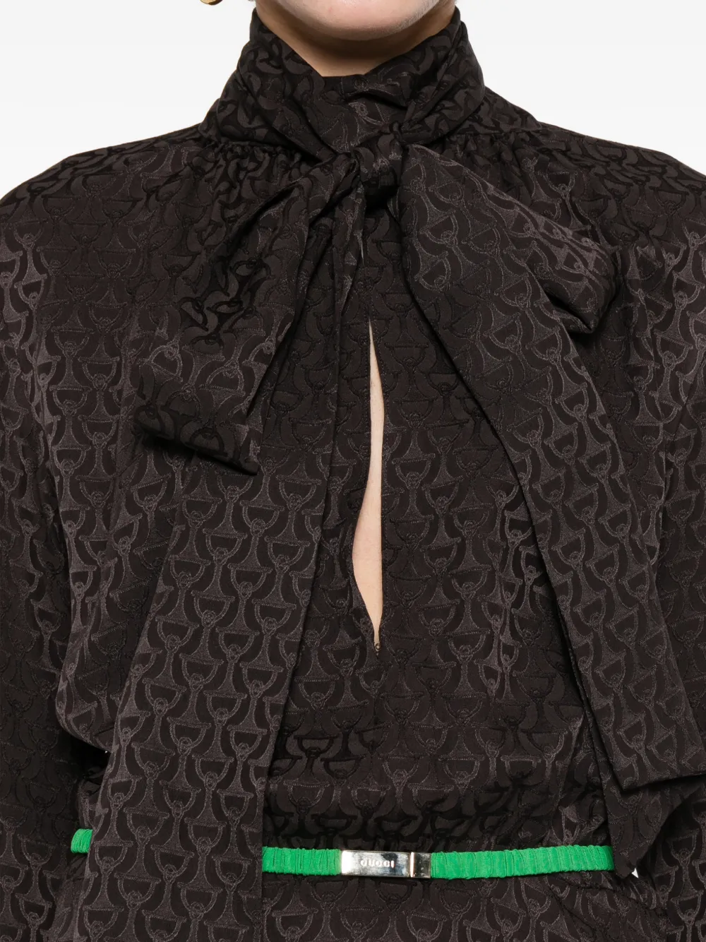Gucci Jurk met jacquard-patroon Bruin
