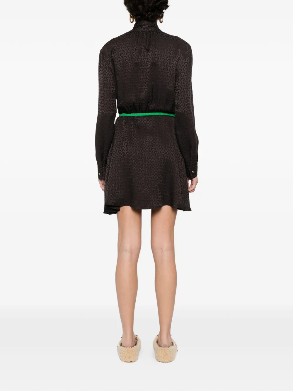 Gucci Jurk met jacquard-patroon Bruin