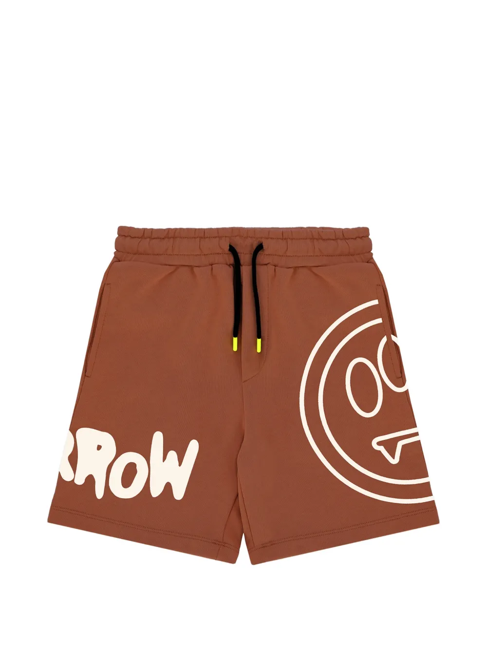 Barrow kids smiley graphic shorts - Marrone