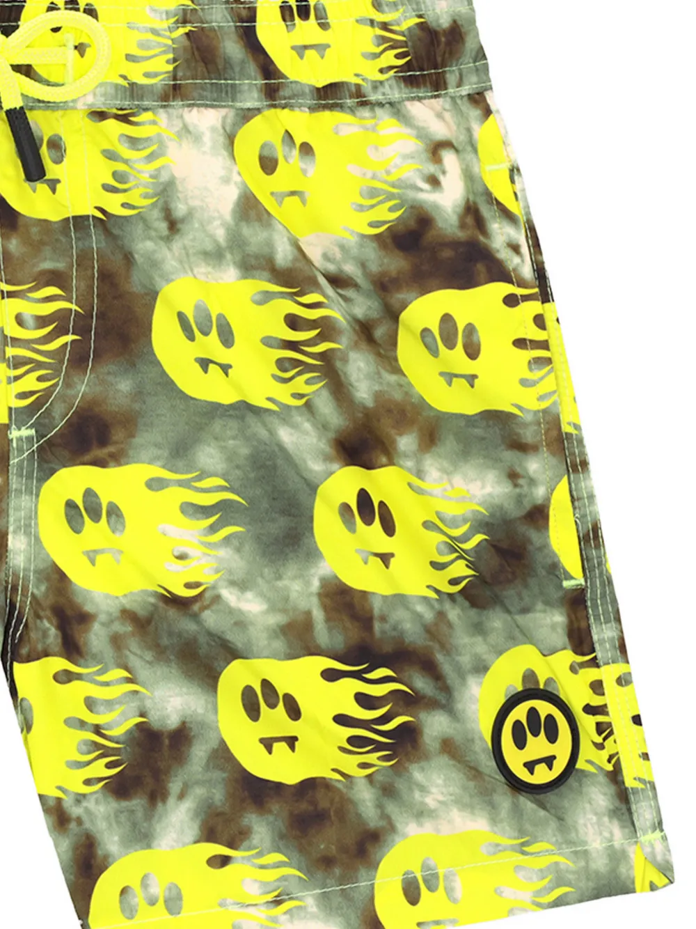  Barrow Kids Patterned Swim Shorts - Green 