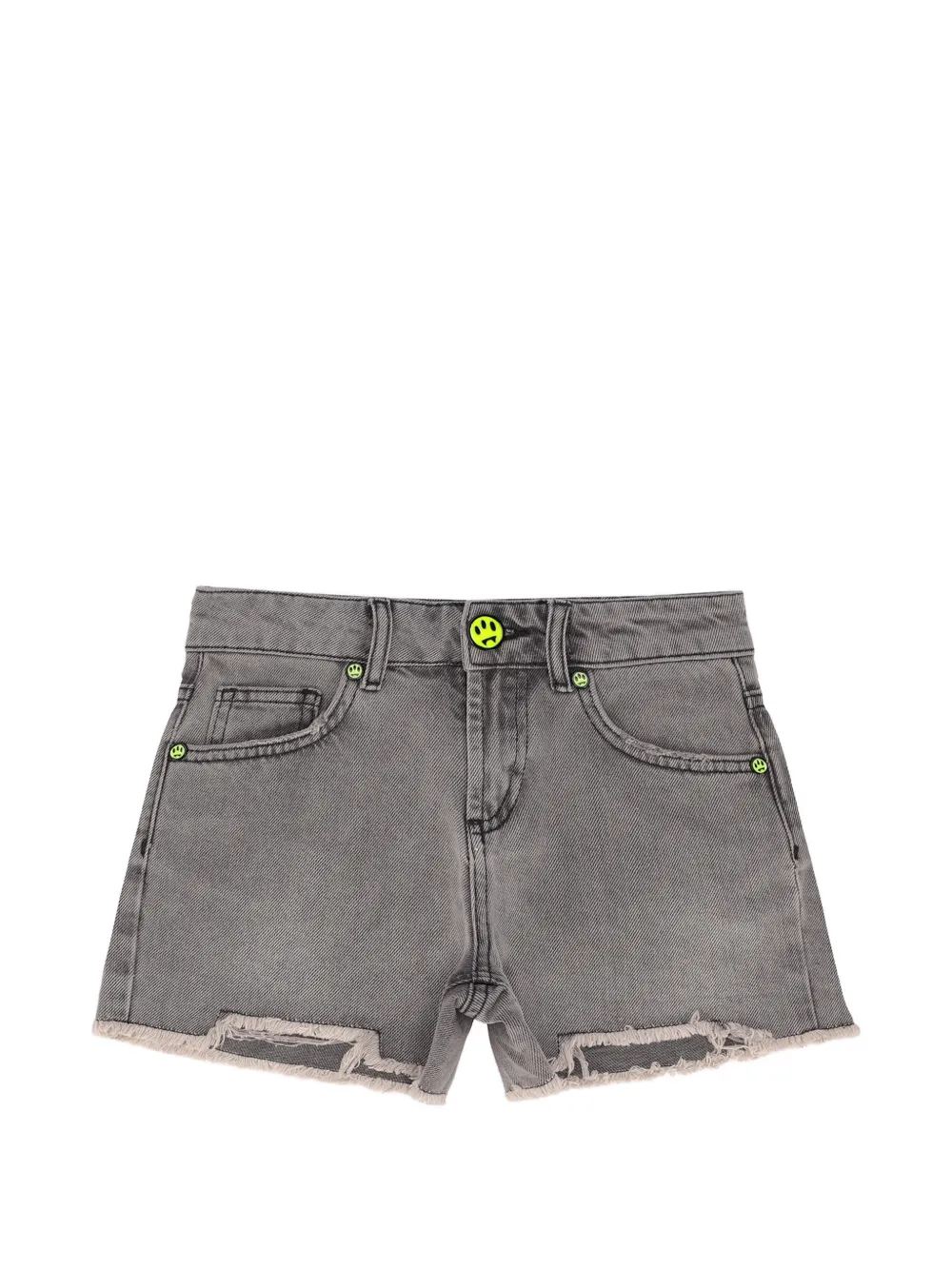 Barrow kids frayed denim shorts - Grigio