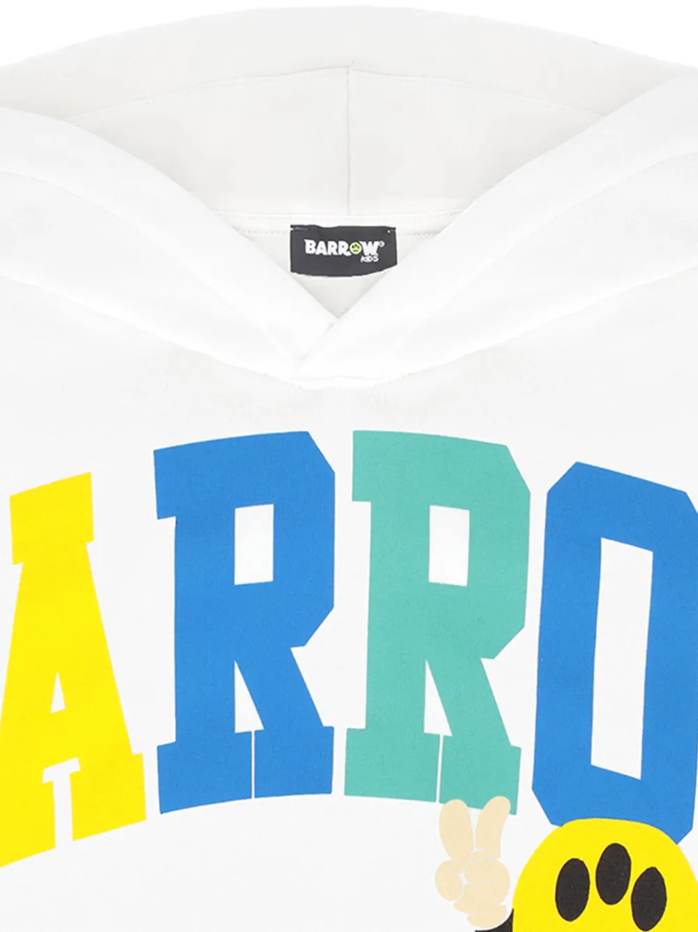 Barrow kids Regular fleece hoodie Wit