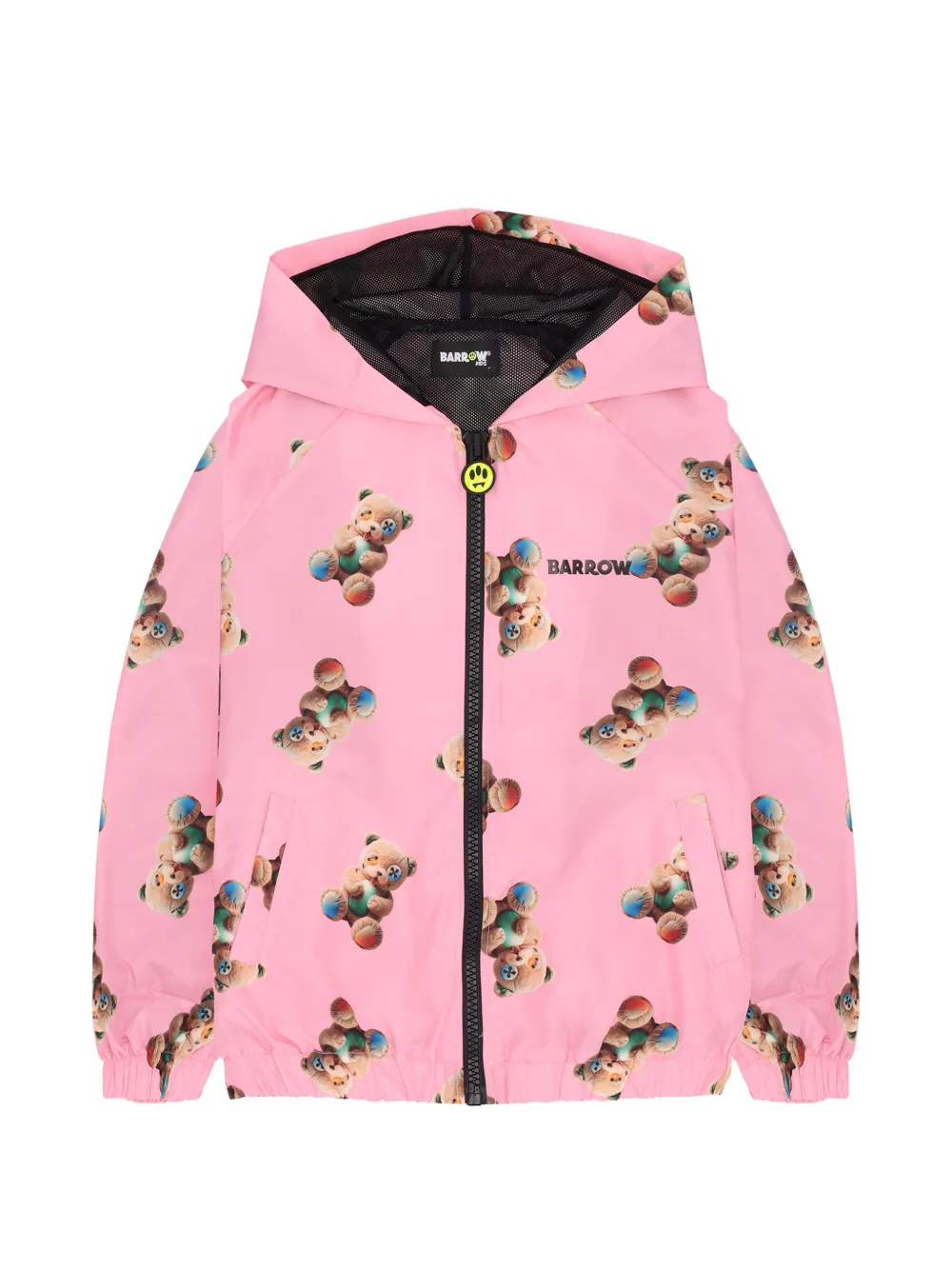 Barrow kids teddy print hooded jacket - Pink