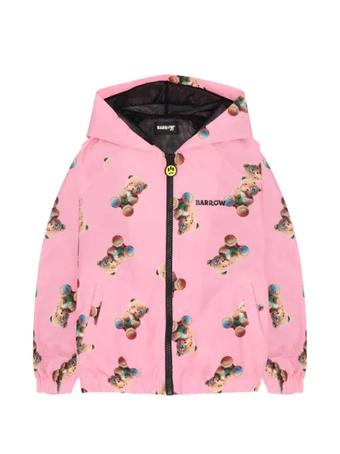 Barrow kids teddy print hooded jacket