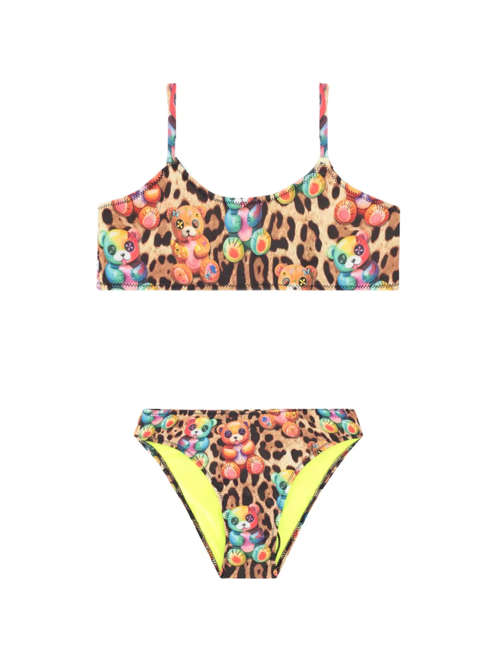 Barrow kids animal-print bikini - Marrone