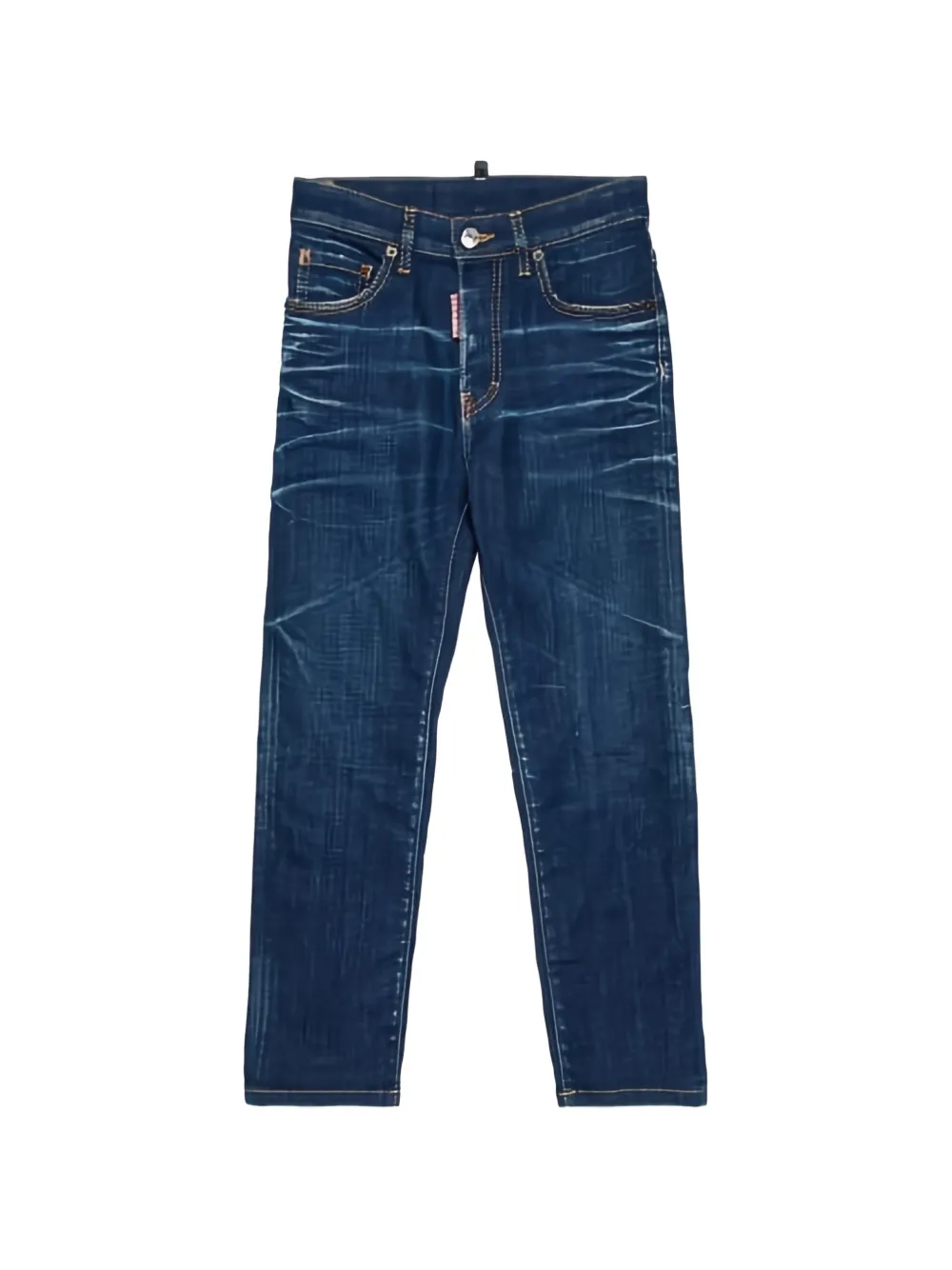 DSQUARED2 KIDS denim patch trousers - Blu