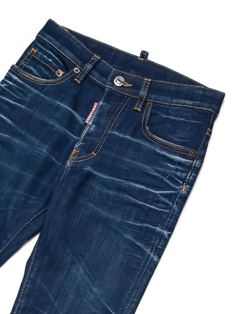  Dsquared2 Kids Denim Patch Trousers - Blue 