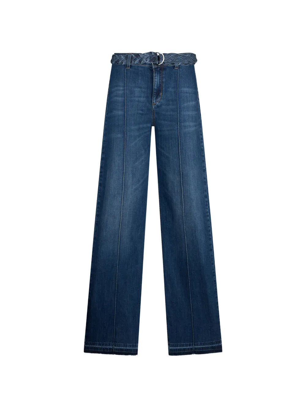 LIU JO braided-belt flared jeans - Blu