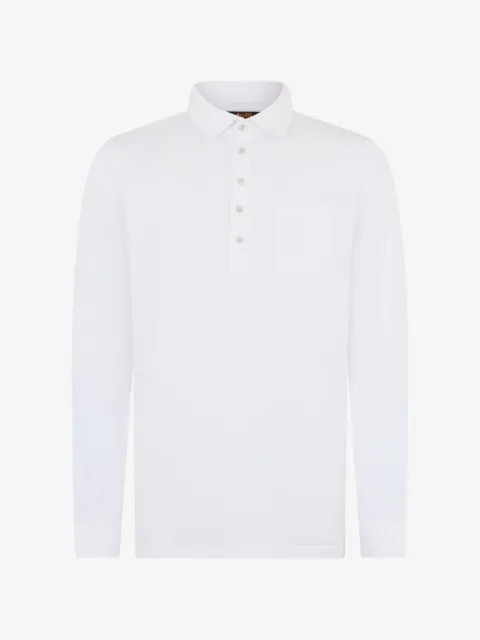 Moorer  Pierre long-sleeve button polo shirt