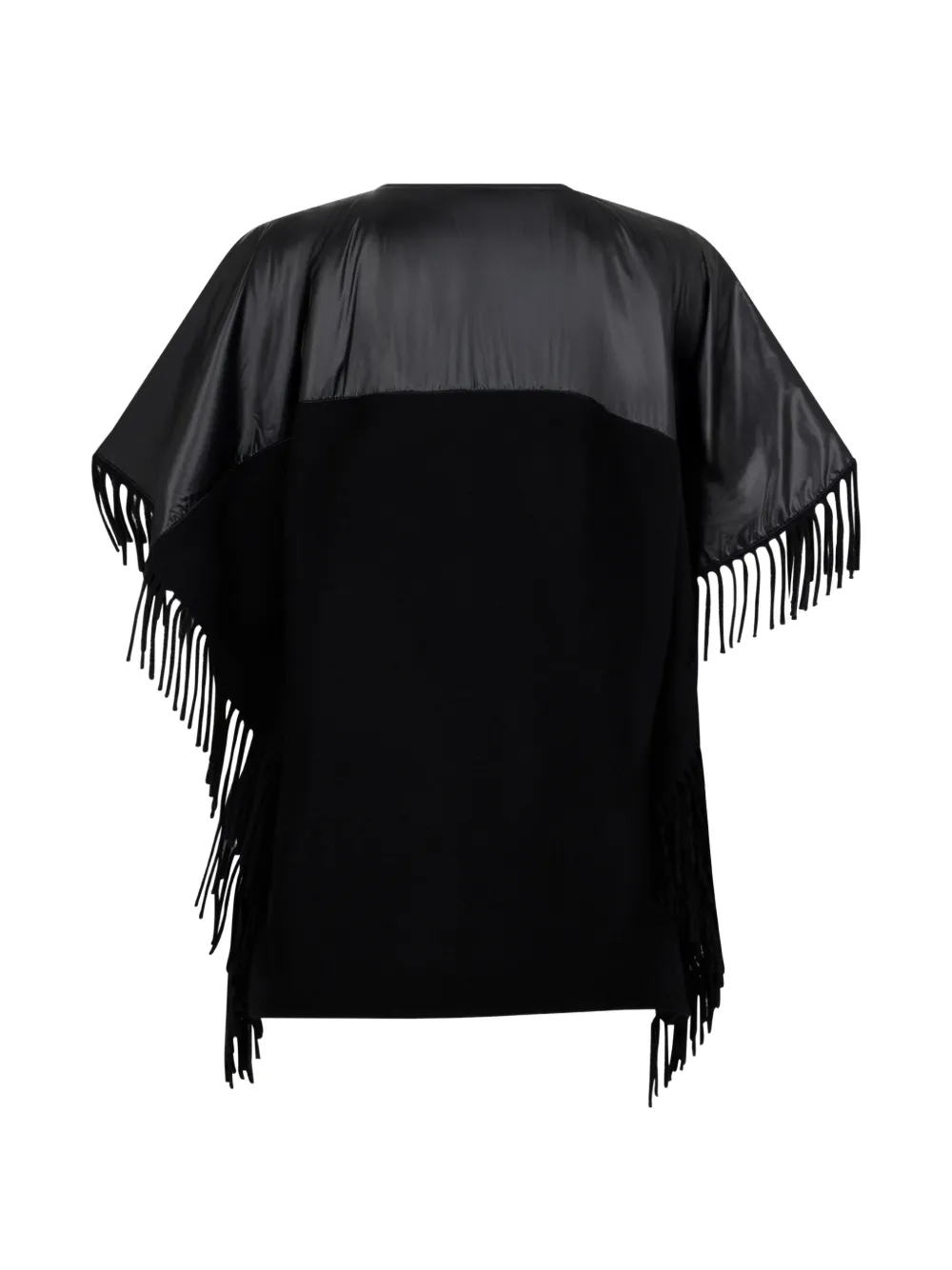  Moorer Solan Fringe Zip Sweater - Black 