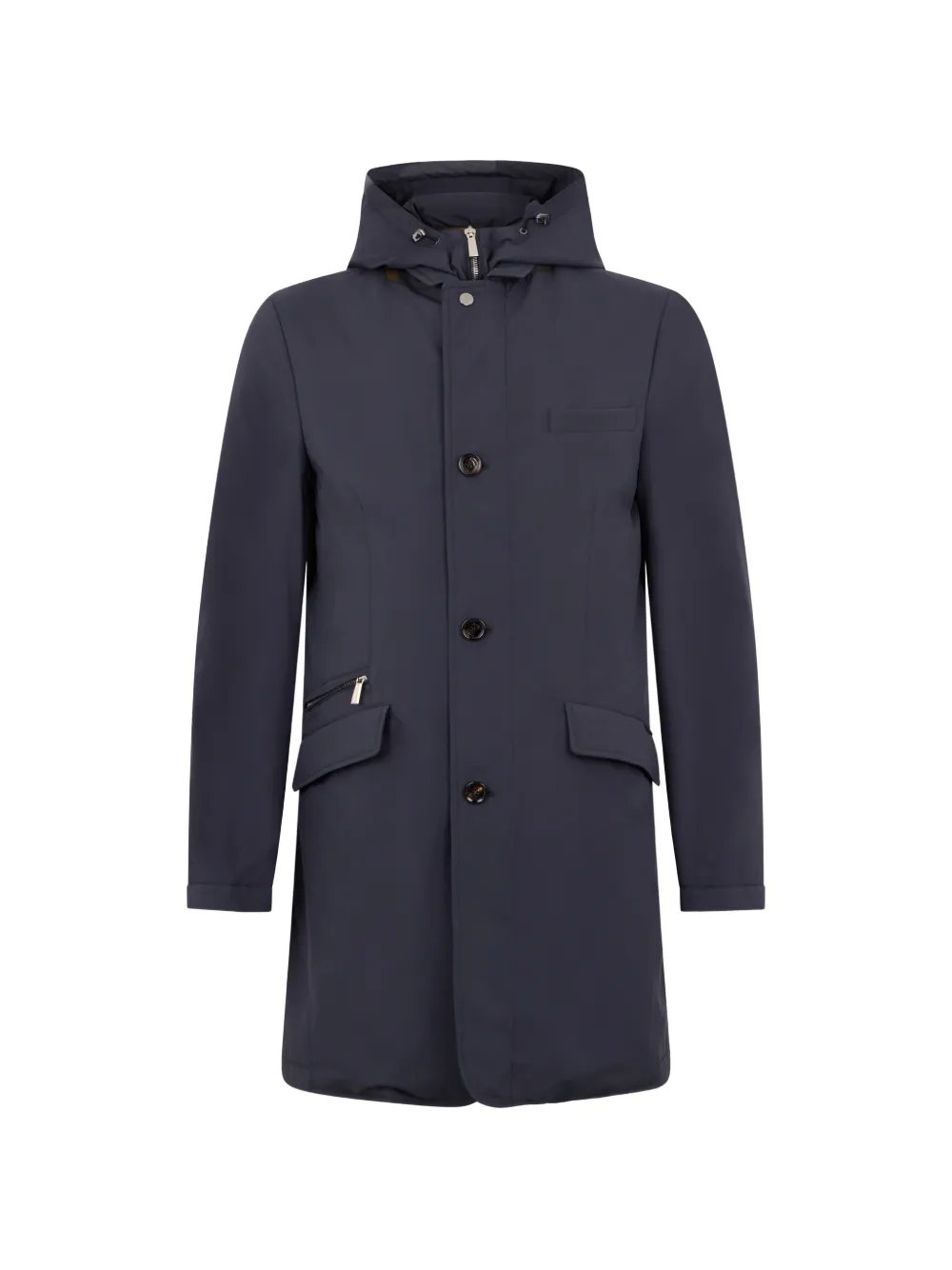 Moorer Dustin hooded coat - Blu