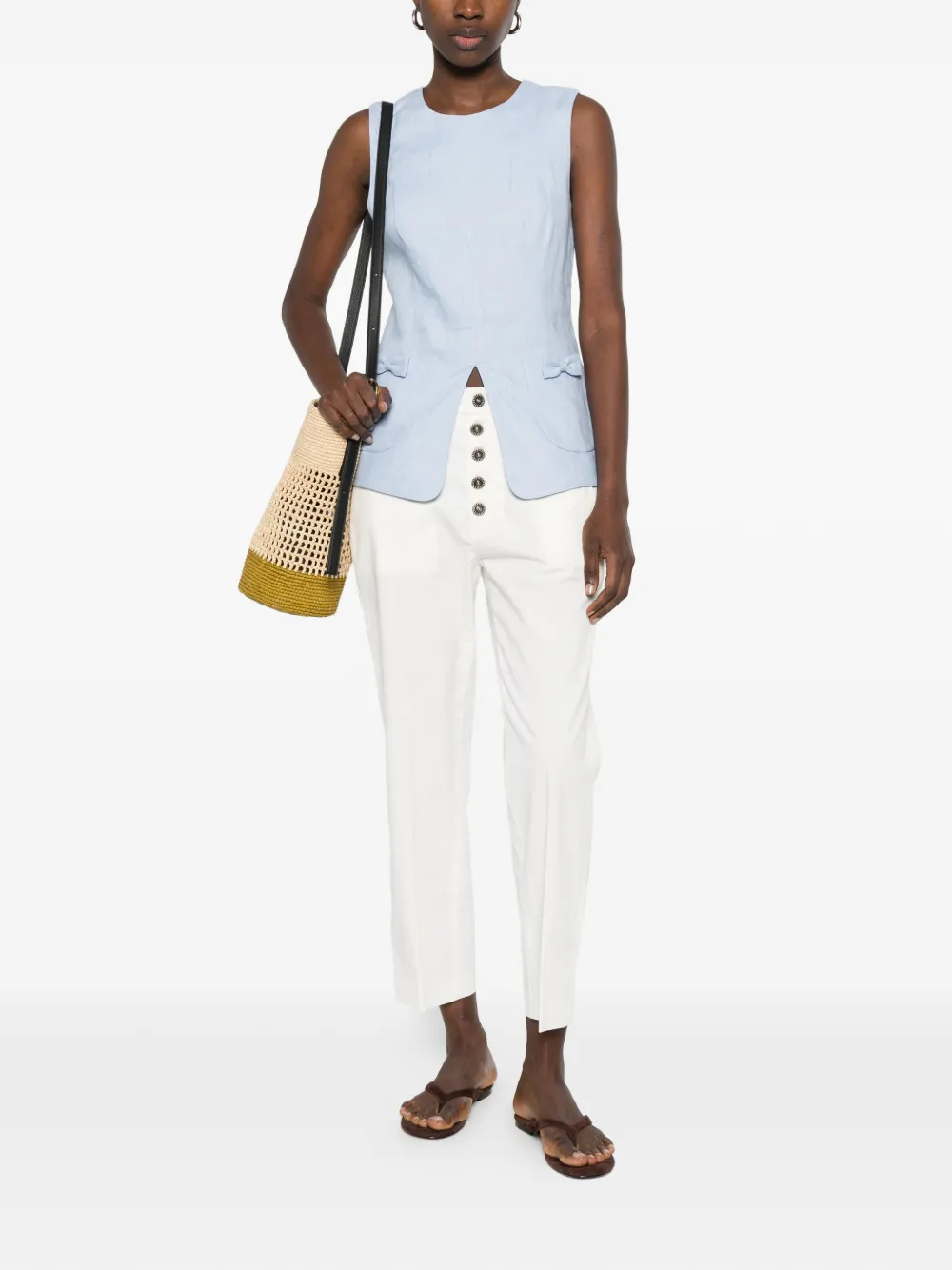  Dondup Buttoned Trousers - White 