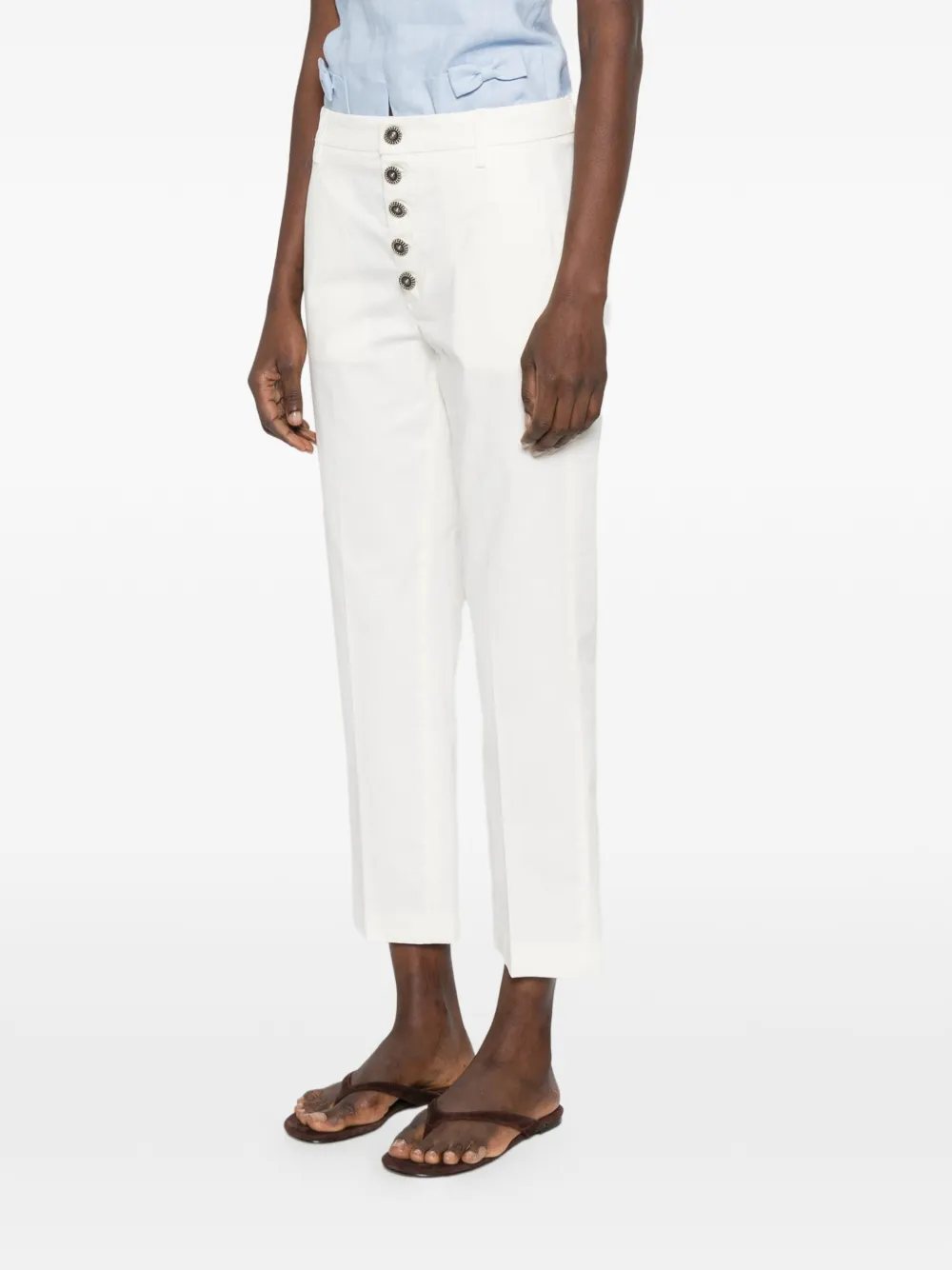  Dondup Buttoned Trousers - White 