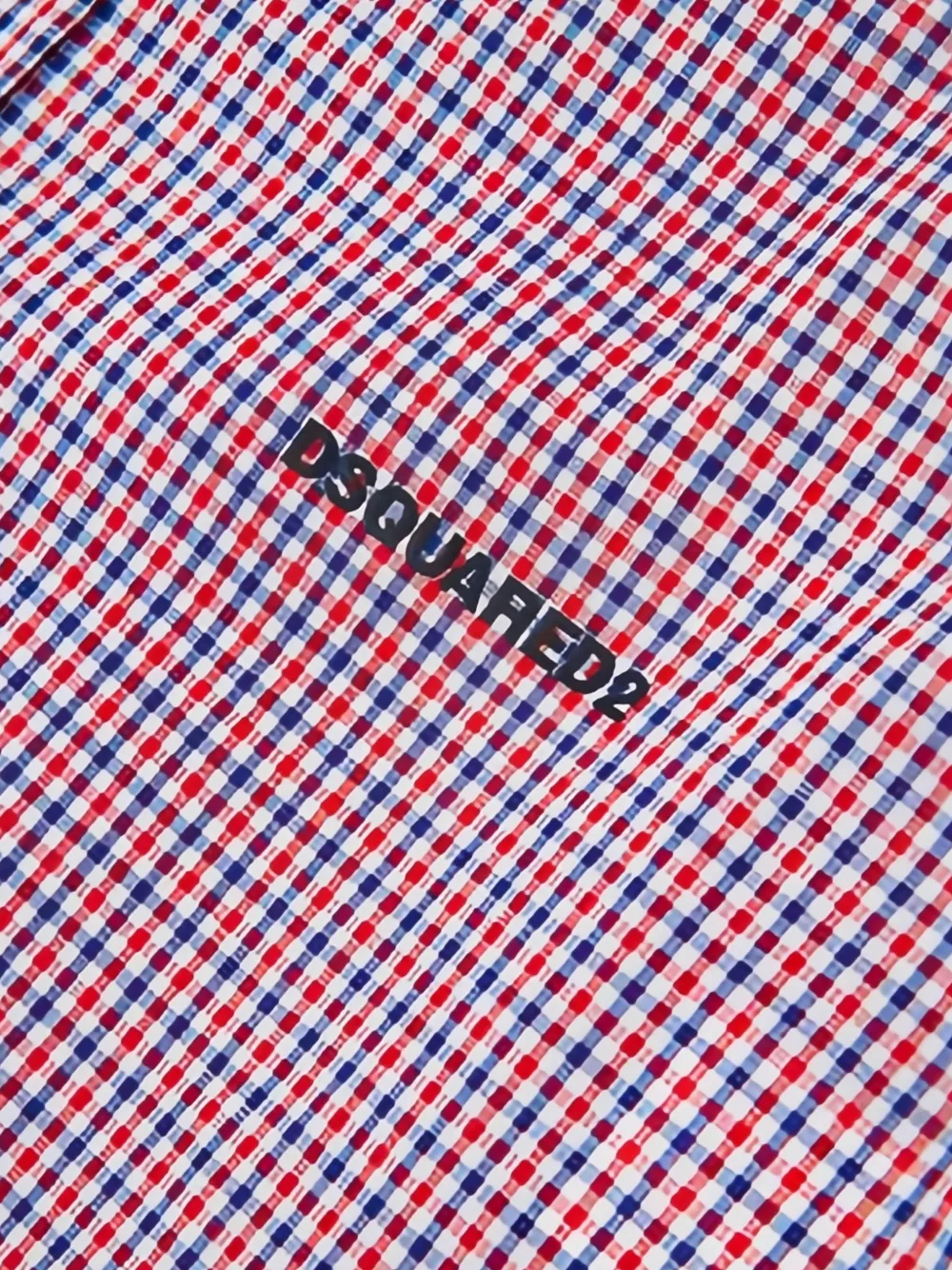 DSQUARED2 KIDS Geruit shirt met knopen Rood