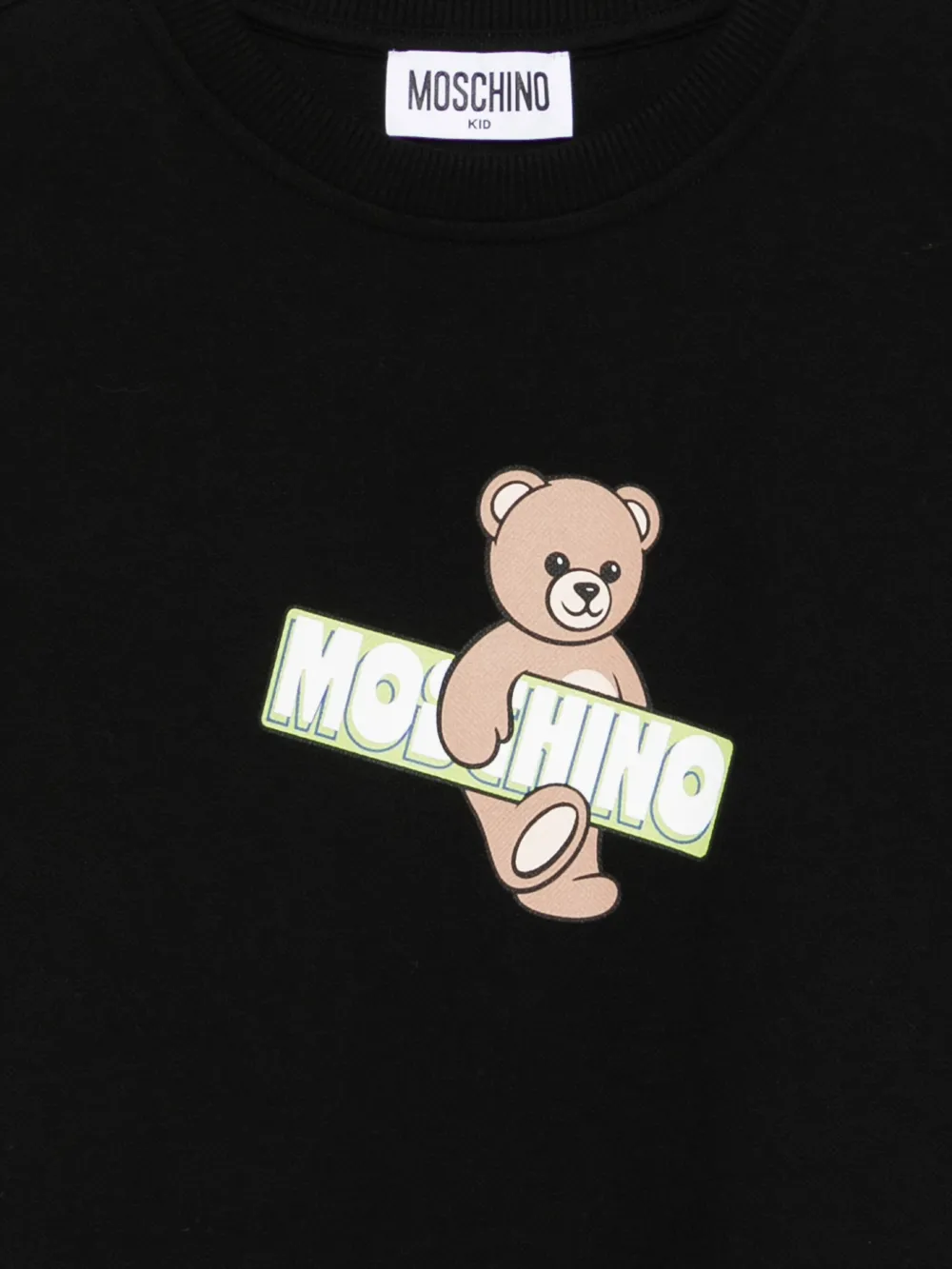 Moschino Kids T-shirt met grafische teddyprint Zwart