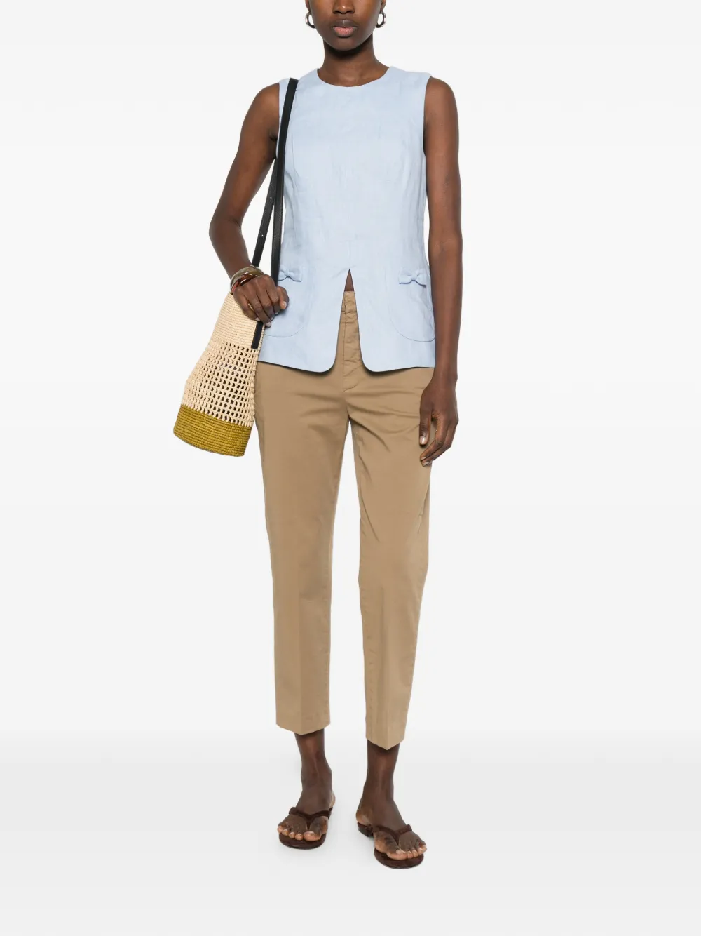  Dondup Cropped Trousers - Neutrals 