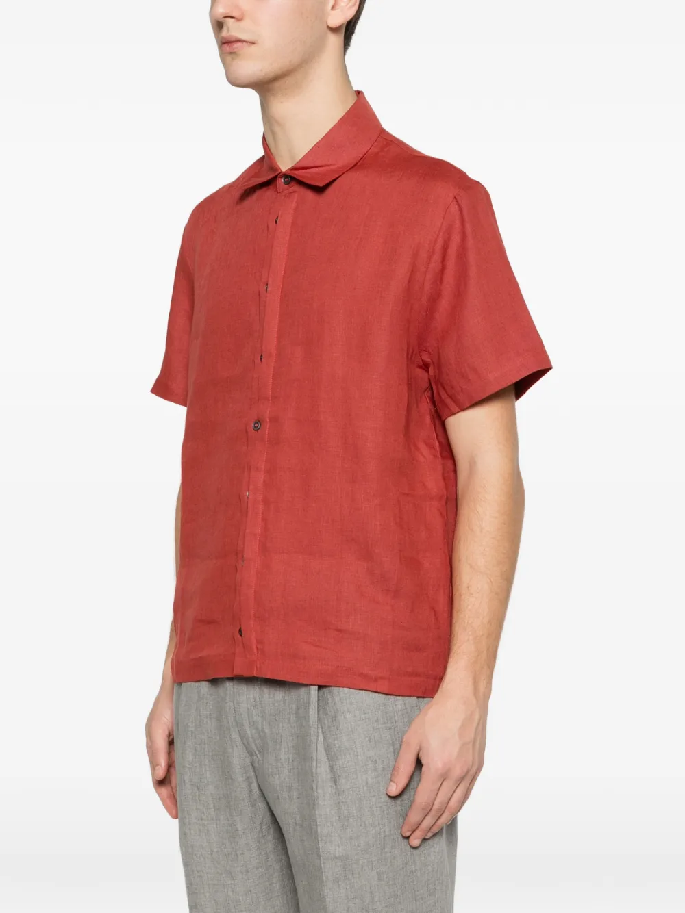  Alpha Studio Camisa Con Botones - Rojo 