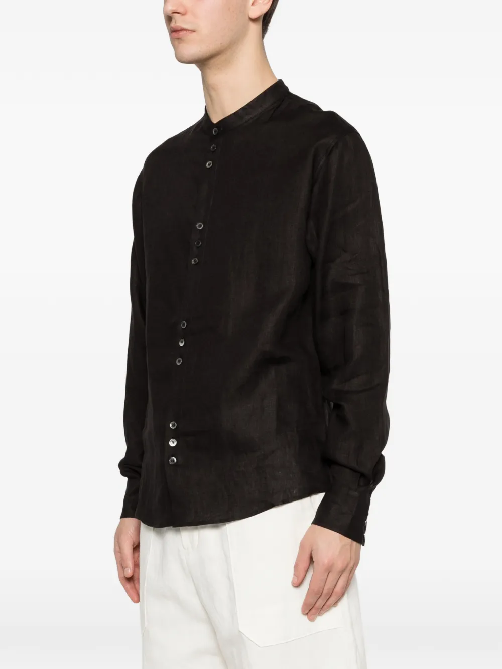  Alpha Studio Buttoned Shirt - Black 