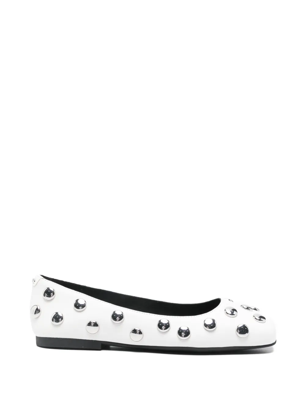 Michael Kors Matilda studded leather ballet flats - Bianco