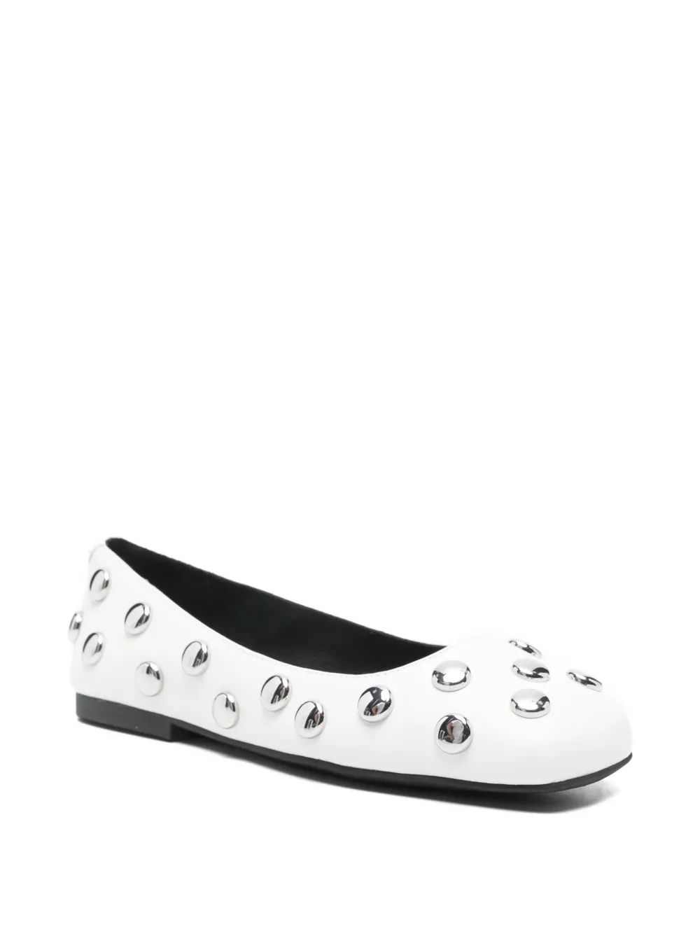 Michael Kors Matilda leren ballerina's met studs Wit