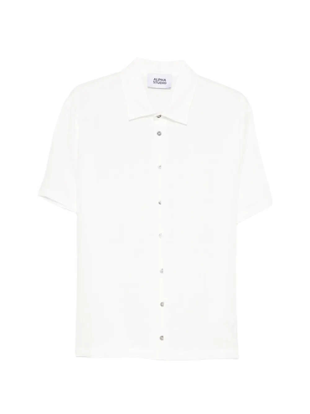 ALPHA STUDIO buttoned short-sleeve shirt - Bianco