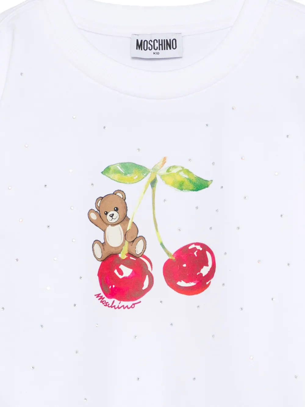 Moschino Kids Sweater met kersenprint Wit