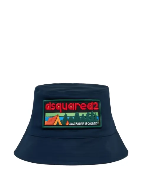 DSQUARED2 KIDS logo patch bucket hat