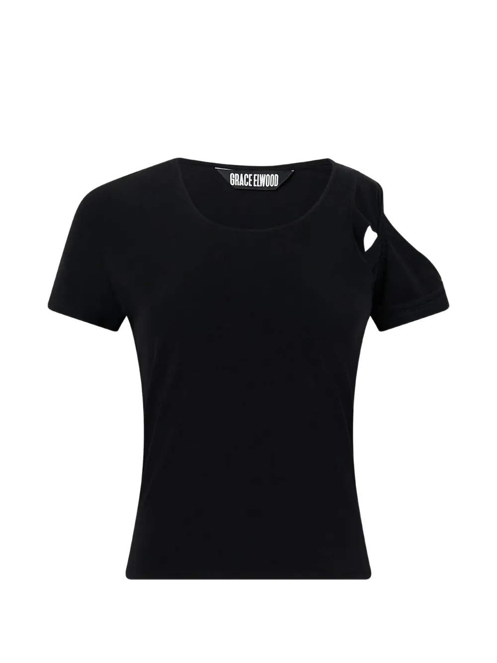 GRACE ELWOOD Tangle T-Shirt mit Cut-Out - Schwarz