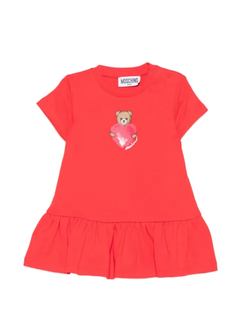 Moschino Kids ruffled graphic-print dress
