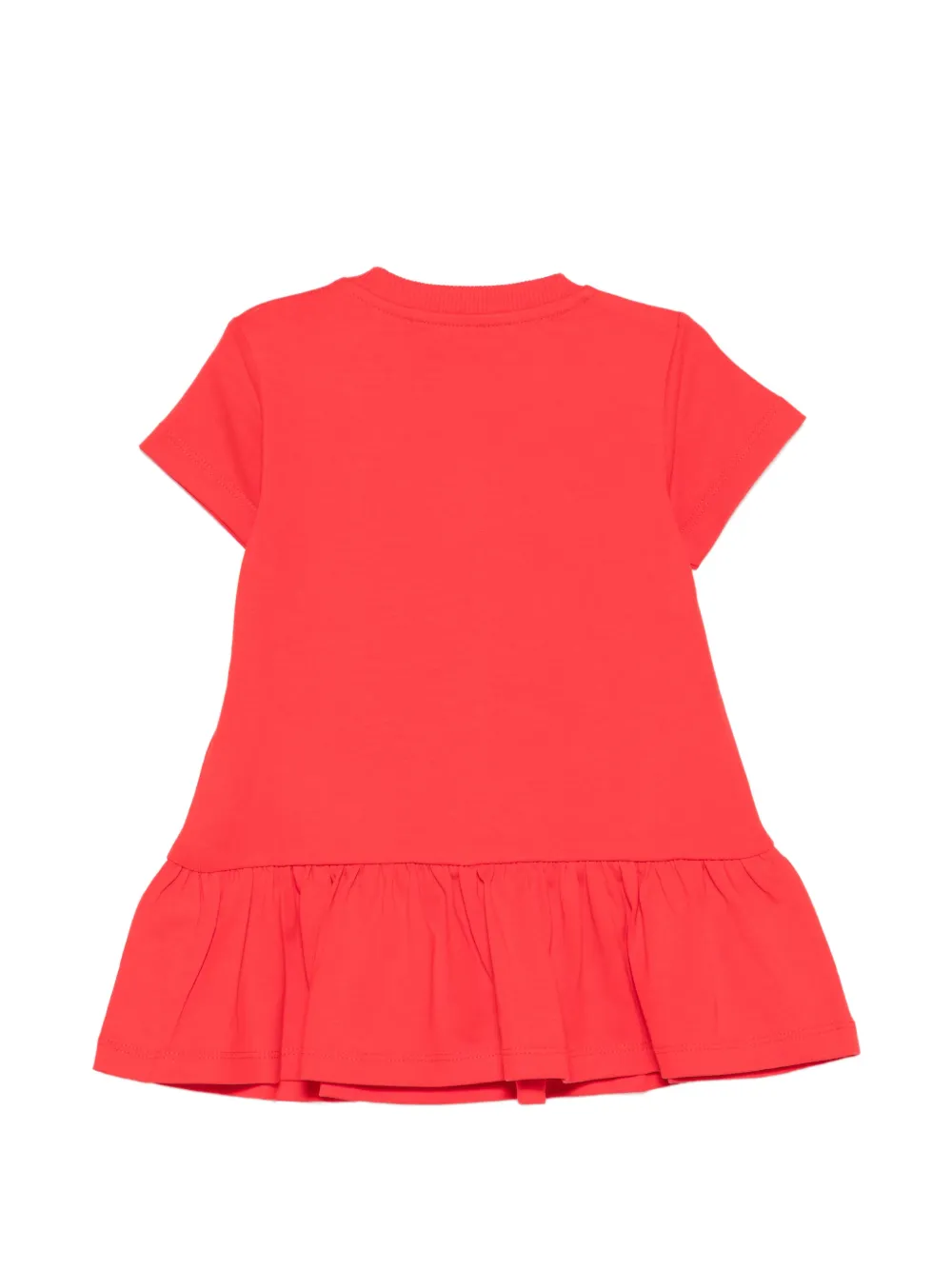 Moschino Kids Jurk met ruches Rood