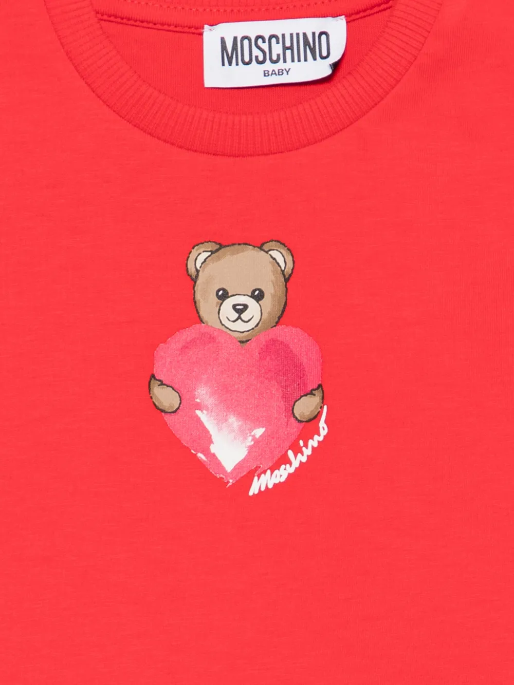Moschino Kids Jurk met ruches Rood