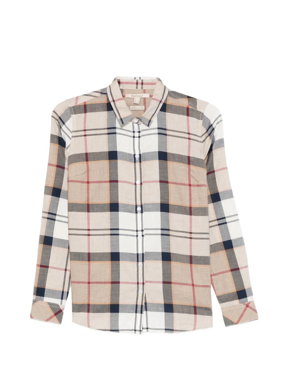 Barbour check-print shirt - Nude