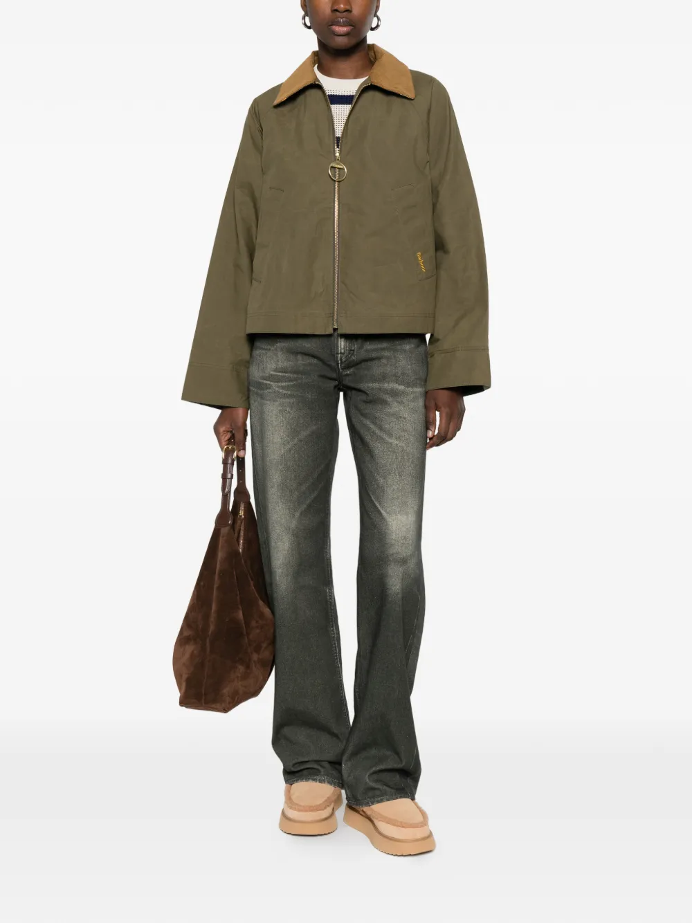  Barbour Corduroy-collar Jacket - Green 