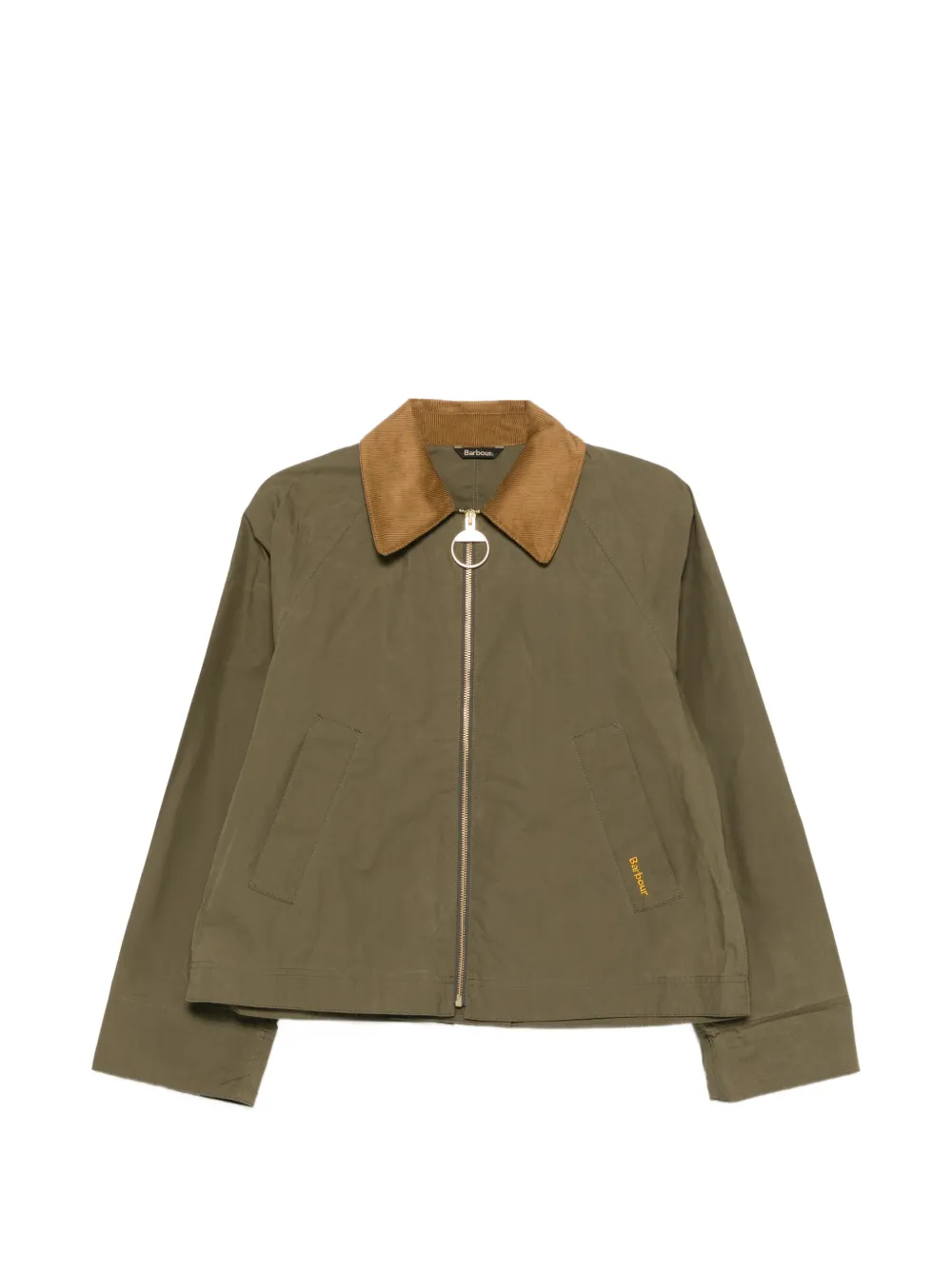 Barbour corduroy-collar jacket - Verde