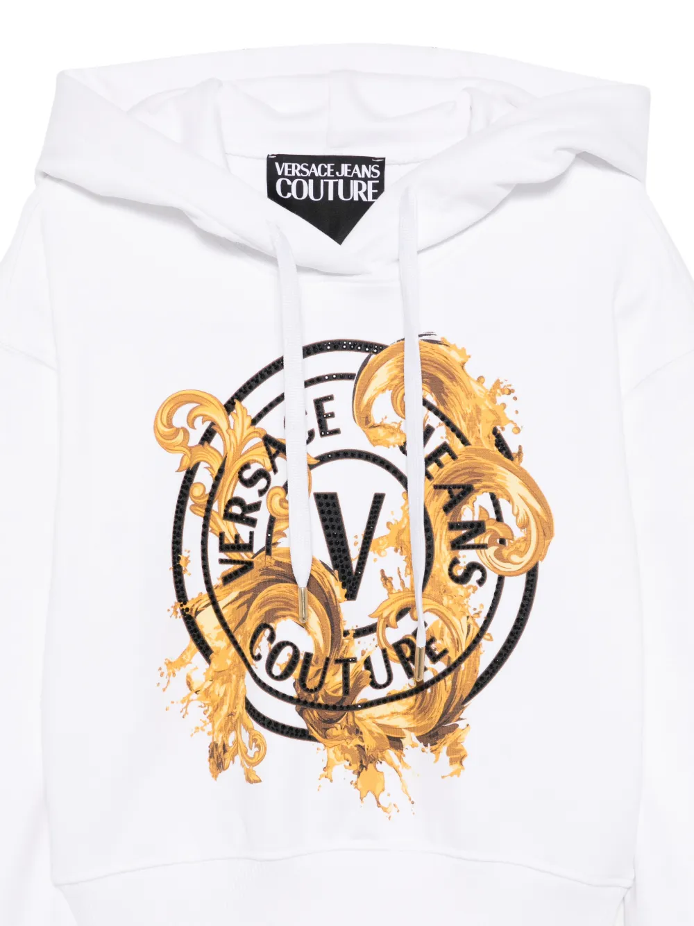 Versace Jeans Couture Hoodie met logoprint Wit