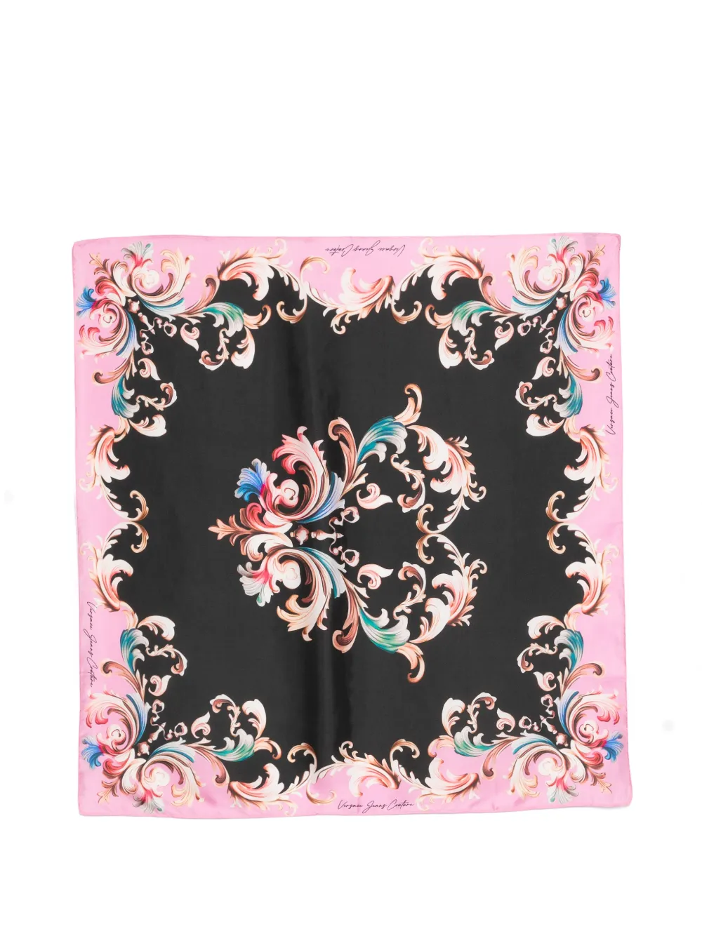 Versace Jeans Couture floral-print scarf - Nero
